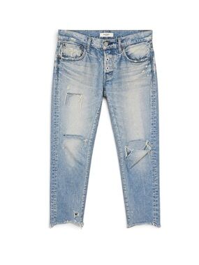 Moussy Vintage - Mid Rise Distressed Button Fly Raw Hem Jeans Sz 26